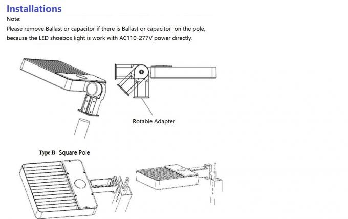 la boîte de chaussure de 240w 320w LED allume la fonction d'obscurcissement directe d'étape du bâti 3 de bras facultative 3