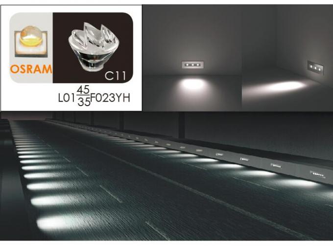 6 * la lumière linéaire enfoncée décorative d'étape du bâti 2W, CE de lumières d'escalier de LED/RoHs a approuvé 4