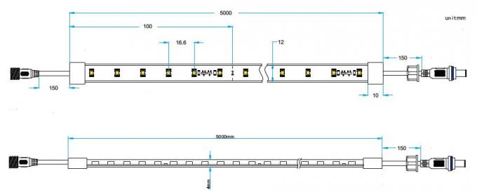 2835 lumières de bande de Constant Current Flexible LED 24V 14,4 avec le mètre IP67 imperméable 0