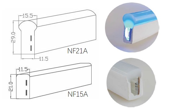 Lumière au néon simple 12W ou 7,2 W de corde du câble LED de couleur par mètre avec les accessoires intelligents de DIY 2