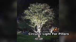 Lumière souterraine circulaire à LED pour arbres à piliers