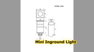 Mini lampe enterrée 12v 24v DC, couvercle carré