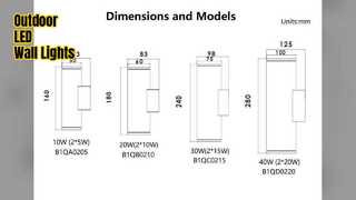 Appliques murales extérieures à LED IP65 double haut vers le bas