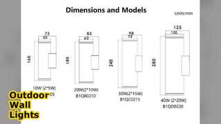 Le mur LED 20W allume l'éclairage extérieur vers le haut et vers le bas